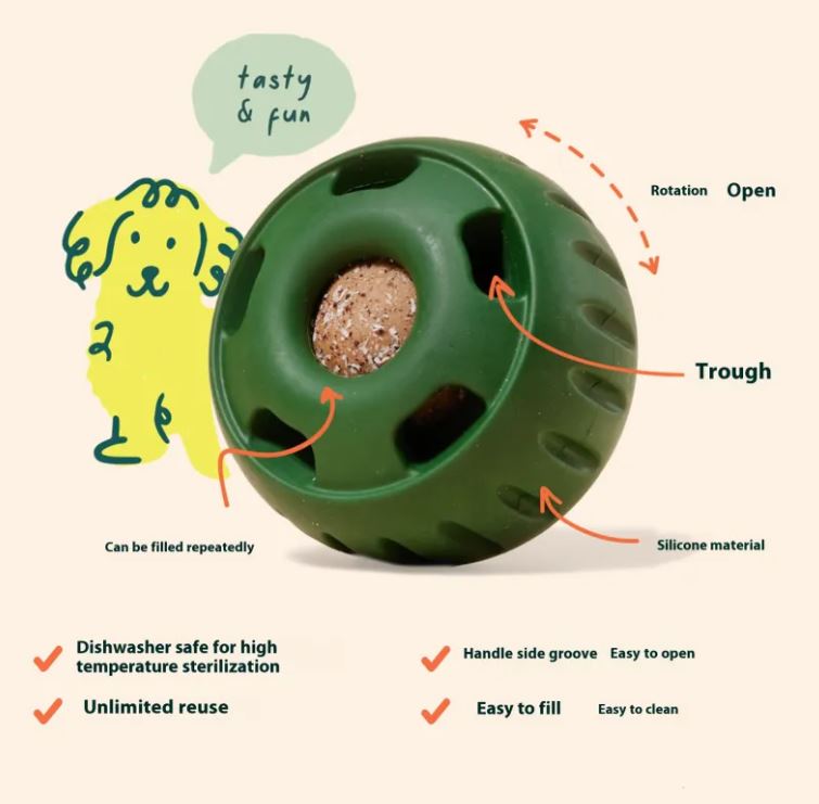 Treat-Dispensing Puzzle Ball